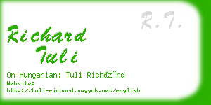 richard tuli business card